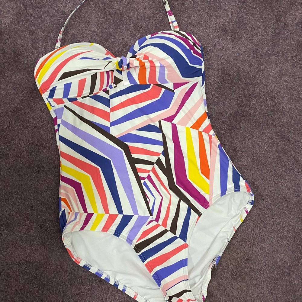 Kate Spade multicolor one piece bathing suit, size M